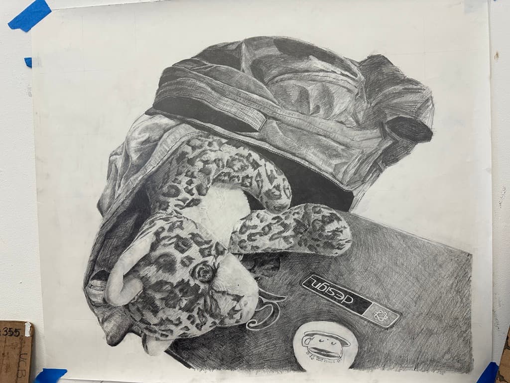 Graphite pencil. 42x36 inches