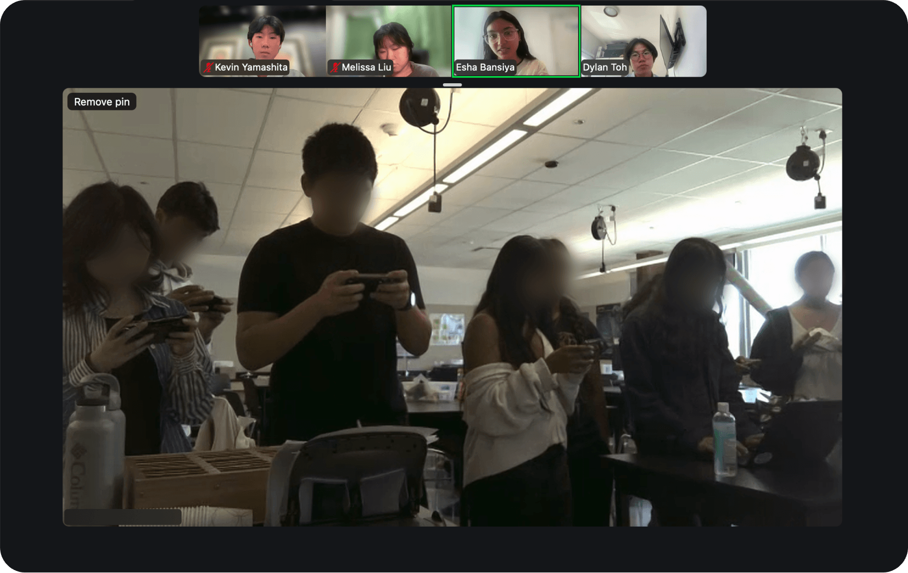 Zoom call with students testing StartX in a classroom